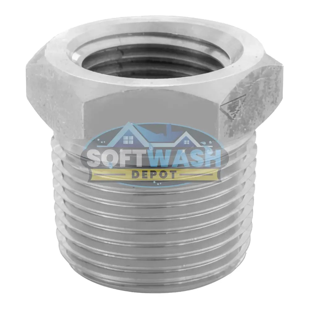 304 Stainless Steel Bushing – 3/8" MPT x 1/4" FPT, 3000 PSI