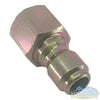 3/8" plated steel quick-connect plug with 3/8" female pipe thread, designed for pressure washing hoses, trigger guns, and spray wands. - Soft Wash Depot