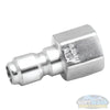 3/8" plated steel quick-connect plug with 3/8" female pipe thread, designed for pressure washing hoses, trigger guns, and spray wands - Soft Wash Depot.