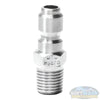 3/8" plated steel quick-connect plug with 3/8" male pipe thread for pressure washer hose and spray gun fittings - Soft Wash Depot.