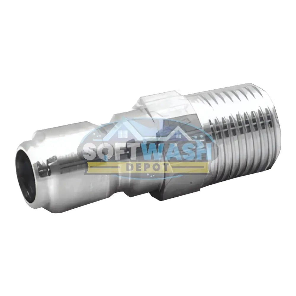 3/8" Plated Steel QC Plug x 3/8" MPT
