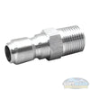 3/8" plated steel quick-connect plug with 3/8" male pipe thread for pressure washer hose and spray gun fittings - Soft Wash Depot.