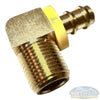 3/8" Push Lock Barb x 3/8" MNPT Brass Elbow