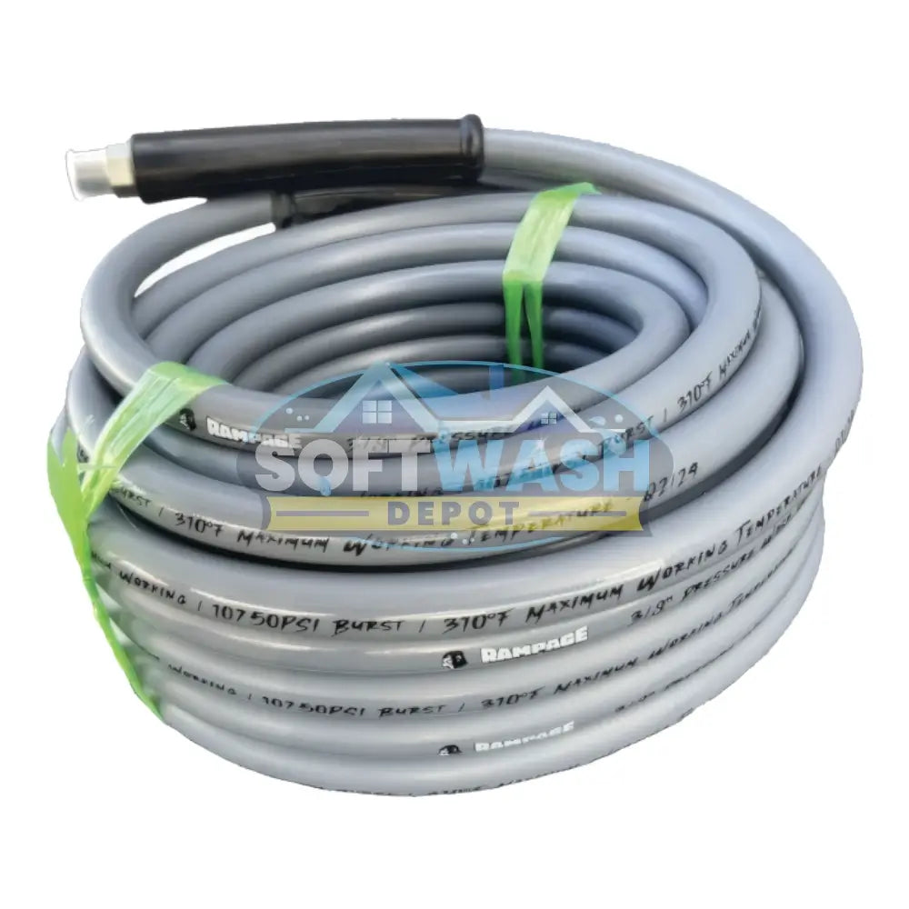 Rampage 🦍 Smooth Gray 3/8" Single Wire 4300 PSI Pressure Wash Hose