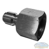 General Pump stainless steel 3/8 inch quick connect plug with 1/2 inch FNPT threads for pressure washing systems. - Soft Wash Depot