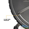 30 inch Whirl-A-Way stainless steel pressure washer surface cleaner with twin handles, swivel casters, and triple rotating spray jets for commercial flat surface cleaning. - Soft Wash Depot