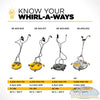30 inch Whirl-A-Way stainless steel pressure washer surface cleaner with twin handles, swivel casters, and triple rotating spray jets for commercial flat surface cleaning. - Soft Wash Depot