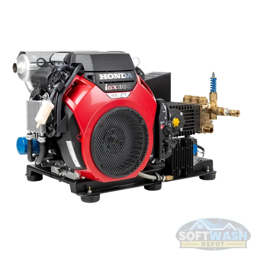 BE B3528HETBGS / CWF1027H 3500 PSI 10 GPM truck mount pressure washer with Honda iGX800 engine and General TSF2421 pump. - Soft Wash Depot