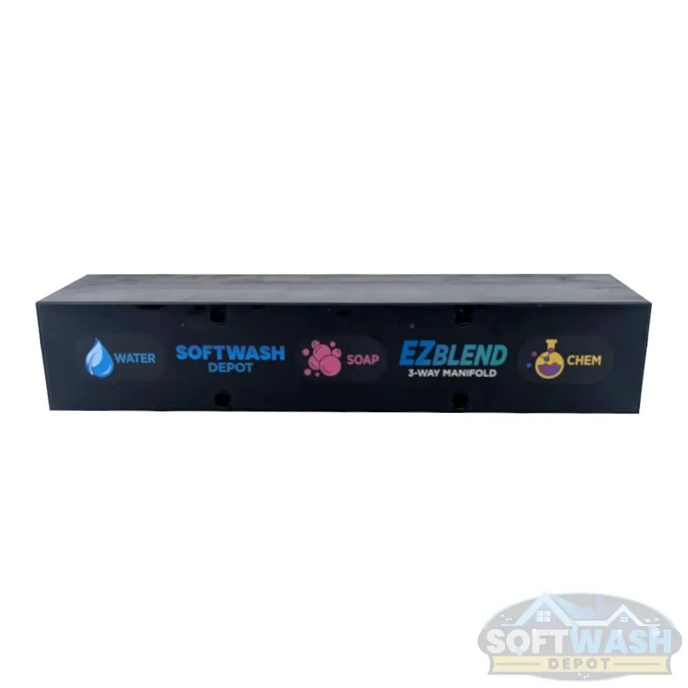 (3 & 4 Port) - Black Soft Washing Mixing Manifold