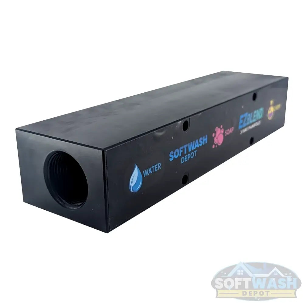 (3 & 4 Port) - Black Soft Washing Mixing Manifold