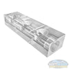 3 Port Clear Acrylic Soft Wash Mixing Manifold - precision-machined transparent manifold block with threaded ports for proportioner system connections. - Soft Wash Depot