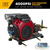 4,000 PSI 8.2 GPM BE cold water gas pressure washer with Honda GX690 engine and belt-driven General pump, designed for commercial truck mount applications. - Soft Wash Depot