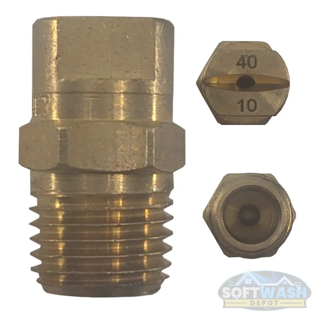 1/4" Meg Brass Softwash/Downstream Tips - precision-engineered brass spray nozzles for soft wash and downstream applications, corrosion-resistant and designed for professional cleaning performance. - Soft Wash Depot
