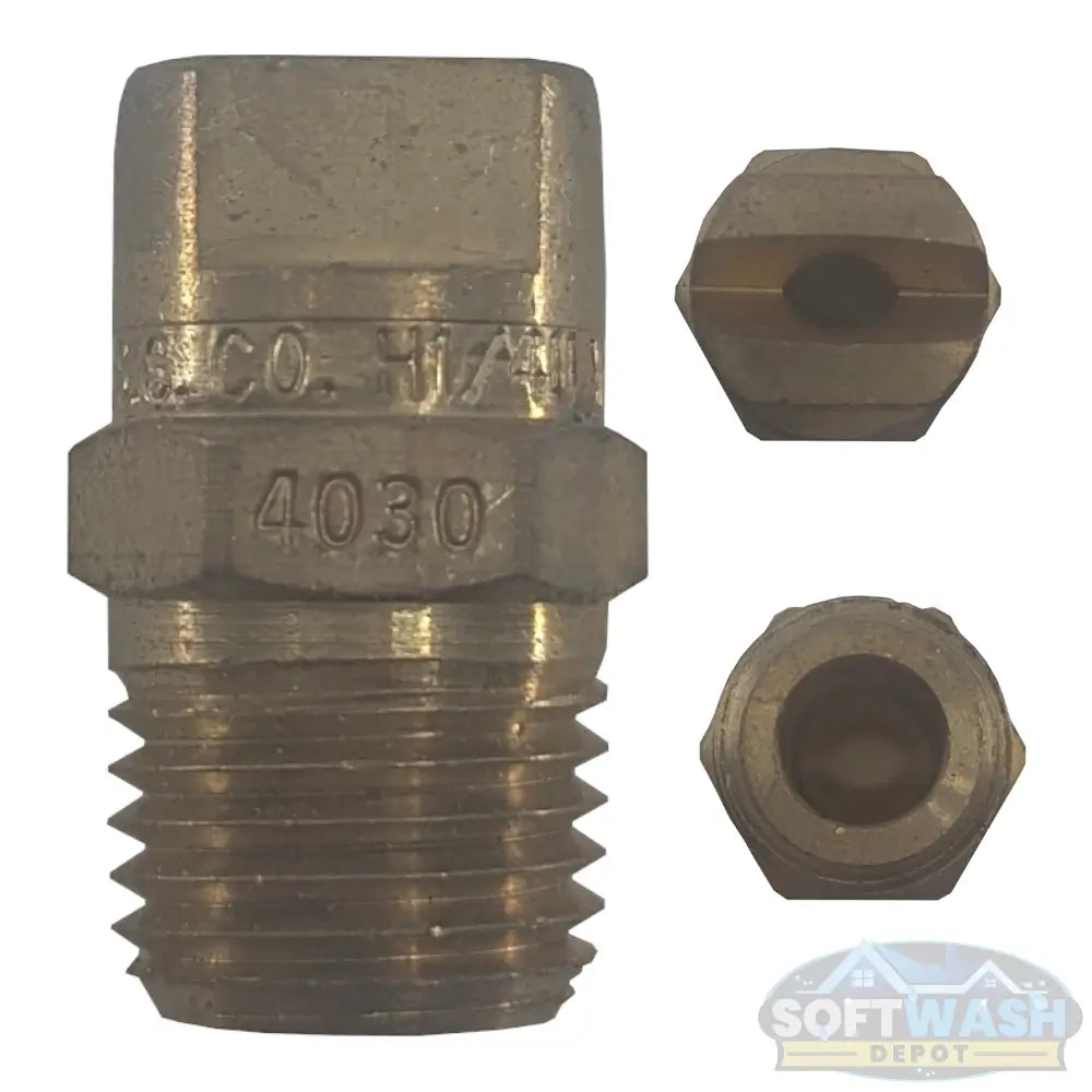 1/4" Meg Brass Softwash/Downstream Tips - precision-engineered brass spray nozzles for soft wash and downstream applications, corrosion-resistant and designed for professional cleaning performance. - Soft Wash Depot