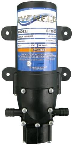 Everflo EF1000-BOX 12V Diaphragm Pump Hose Barb, 1.0 GPM, 3/8" Npt Port