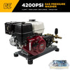 4,200 PSI 4.2 GPM truck mount cold water gas pressure washer with Honda GX390 engine and General TSS1511 belt drive triplex pump. - Soft Wash Depot