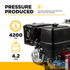 4,200 PSI 4.2 GPM truck mount cold water gas pressure washer with Honda GX390 engine and General TSS1511 belt drive triplex pump. - Soft Wash Depot