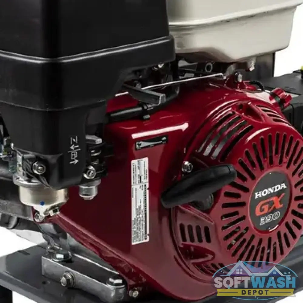 4,200 PSI 4.2 GPM truck mount cold water gas pressure washer with Honda GX390 engine and General TSS1511 belt drive triplex pump. - Soft Wash Depot