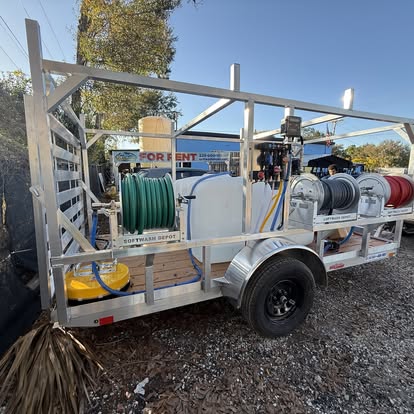 6' x 12' Soft Wash & Pressure Wash Aluminum Trailer Build w/ 8 GPM
