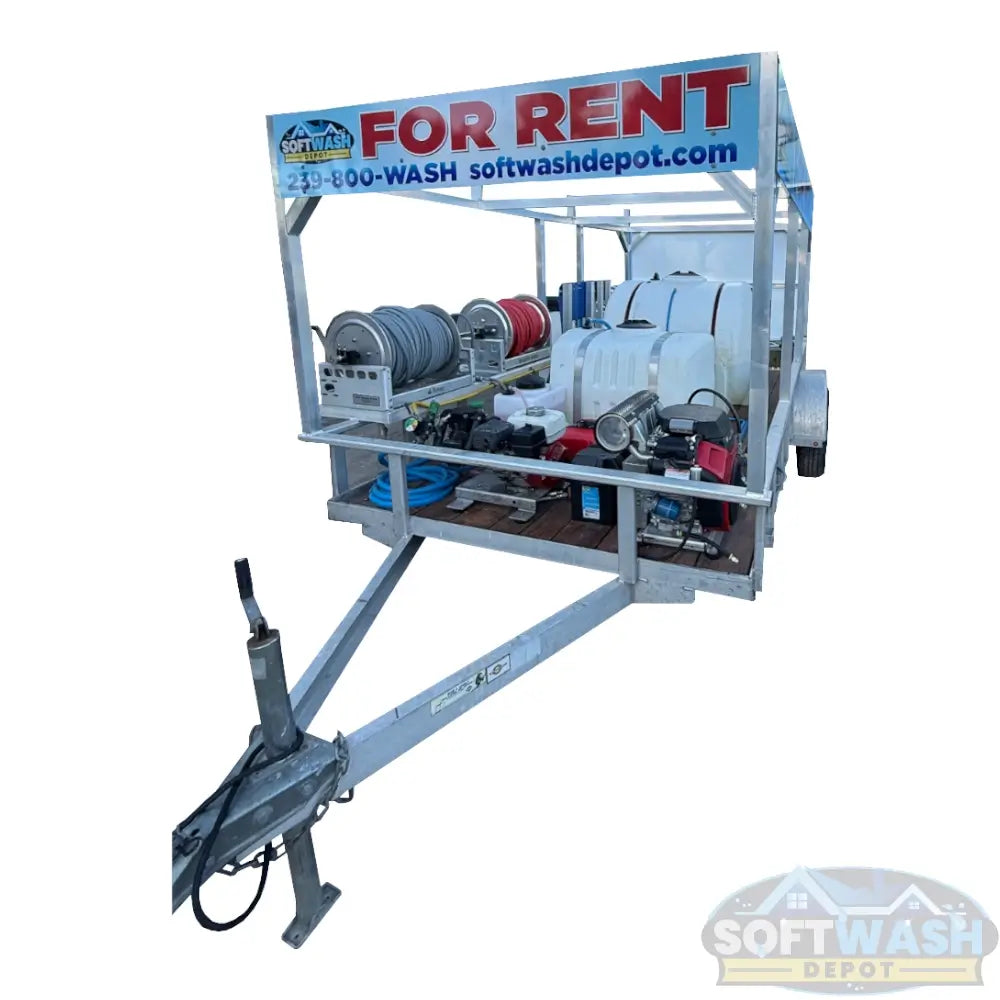 6' x 12' Aluminum Trailer Rental 8gpm & Gas Soft Wash System