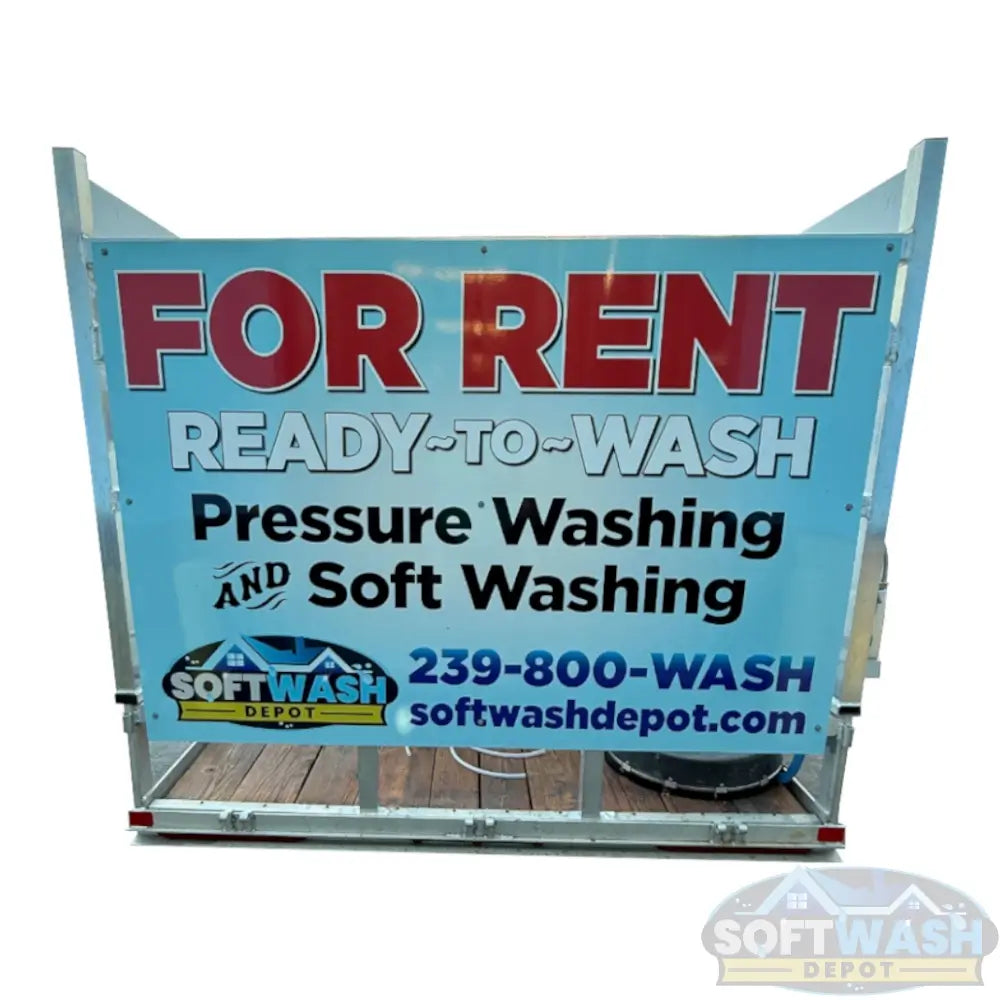 6' x 12' Aluminum Trailer Rental 8gpm & Gas Soft Wash System