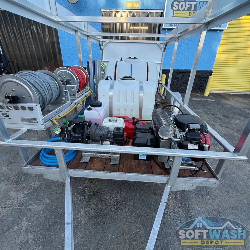6' x 12' Aluminum Trailer Rental 8gpm & Gas Soft Wash System