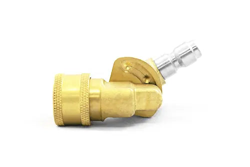 Brass Pivoting Nozzle Holder 1/4" - Versatile Solution for Pressure Washing, Soft Washing & Paver Sealing