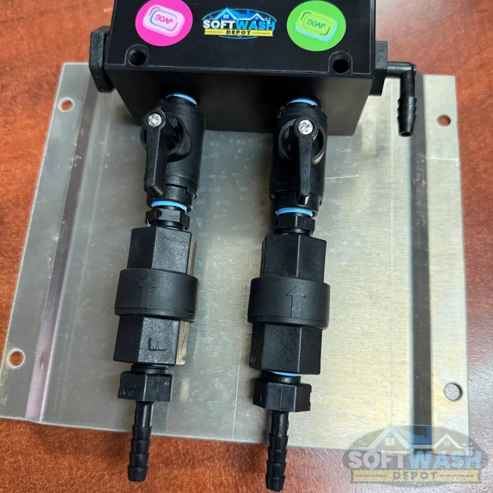 8 x 7" Aluminum Downstream Manifold Mounting Plate - corrosion-resistant plate designed for secure installation of downstream manifolds in pressure washing systems. - Soft Wash Depot