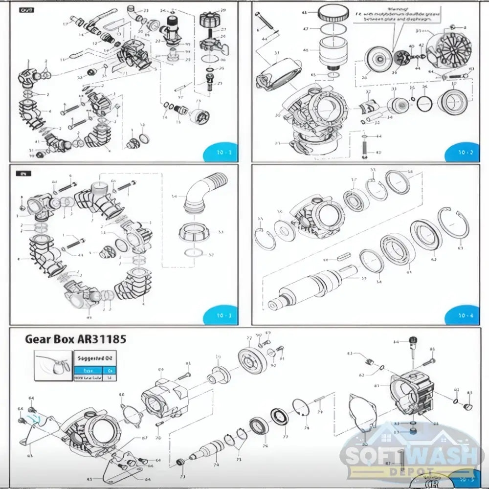 AR3120050 AR45 manifold piece #3 replacement pump component for AR45 diaphragm pump systems. - Soft Wash Depot