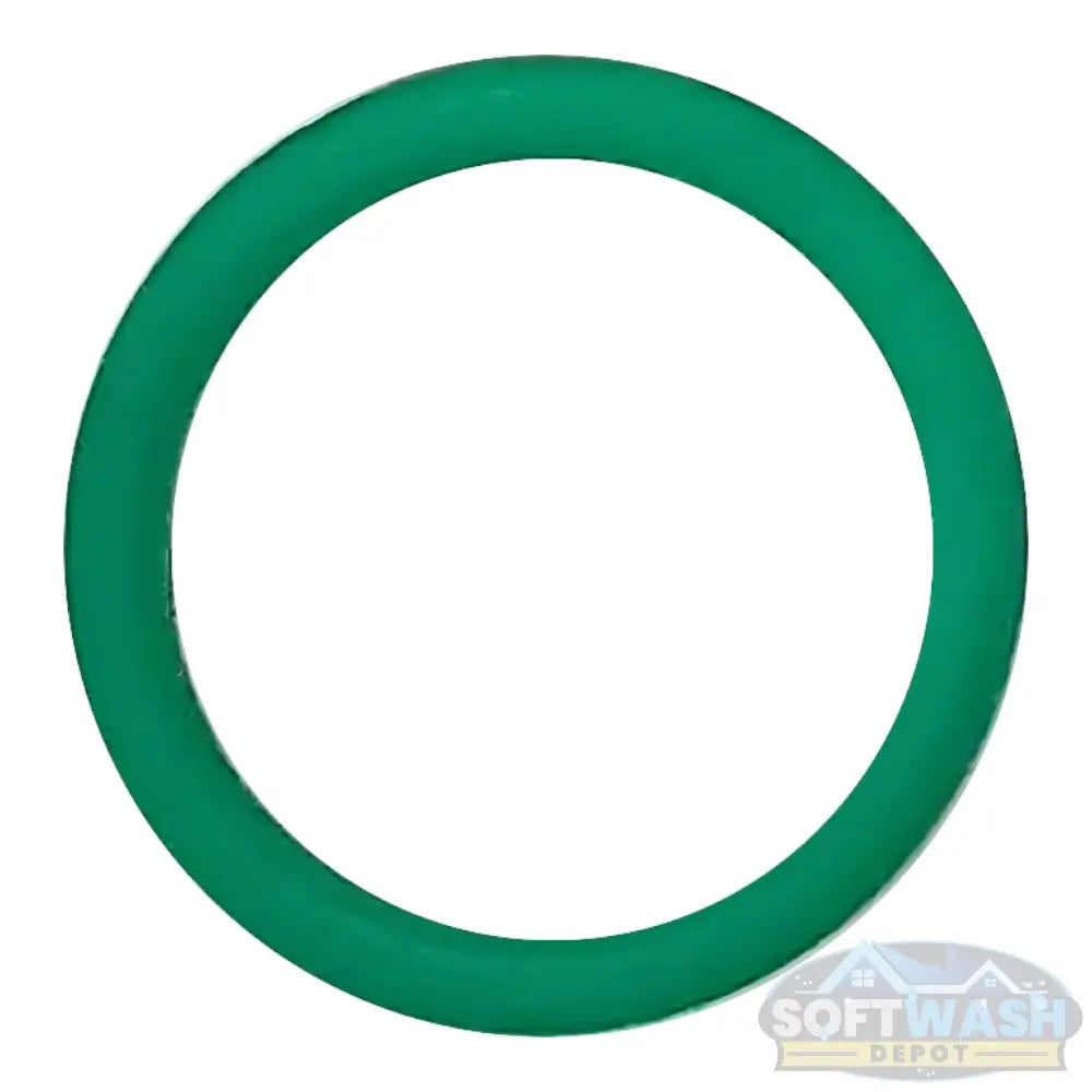Green Viton O-ring for AR45 gauge fitting, model AR640071, displayed on a white background. - Soft Wash Depot