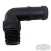 Banjo 1/2 inch MNPT x 3/4 inch hose barb 90 degree Schedule 80 polypropylene elbow fitting for pressure washing and soft wash systems. - Soft Wash Depot
