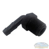 Banjo 1/2 inch x 3/8 inch Schedule 80 polypropylene 90 degree threaded hose barb elbow fitting for pressure washing and soft washing systems. - Soft Wash Depot
