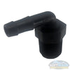 Banjo 1/2 inch x 3/8 inch Schedule 80 polypropylene 90 degree threaded hose barb elbow fitting for pressure washing and soft washing systems. - Soft Wash Depot
