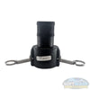 Banjo 2 inch Female Camlock x 2 inch Hose Barb Poly Part C polypropylene camlock hose fitting for chemical transfer applications. - Soft Wash Depot