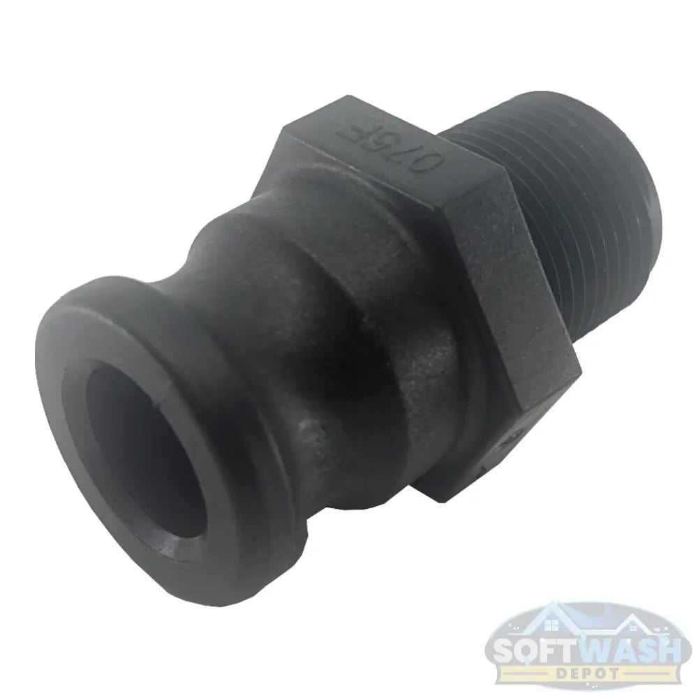Banjo 3/4-inch MPT x 3/4-inch male camlock Part F polypropylene fitting. - Soft Wash Depot
