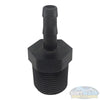 Banjo 3/4-inch MNPT x 3/8-inch hose barb adapter, black Schedule 80 polypropylene fitting for soft wash and chemical systems. - Soft Wash Depot