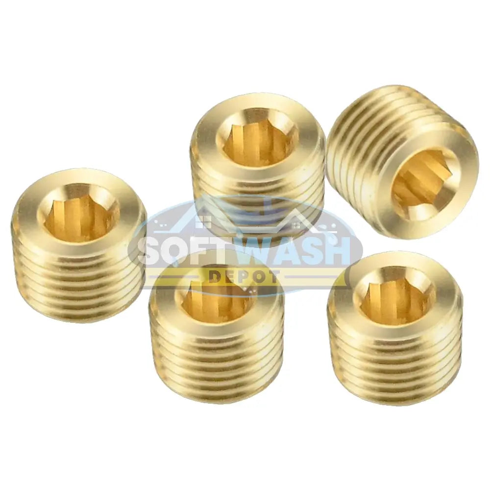 Brass Allen Head Plug – Available in 1/8", 1/4", & 1/2" NPT Sizes