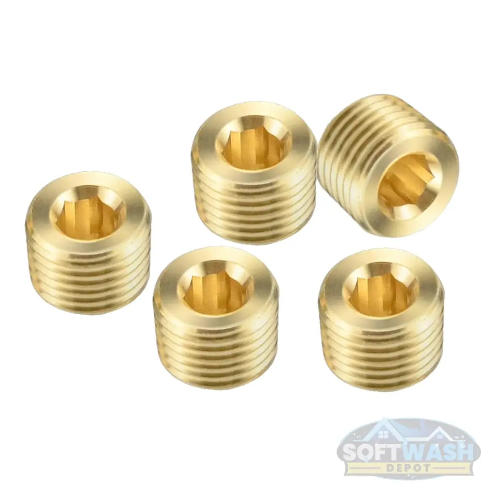 Brass Allen Head Plug – Available in 1/8", 1/4", & 1/2" NPT Sizes