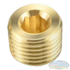 Brass Allen Head Plug – Available in 1/8", 1/4", & 1/2" NPT Sizes