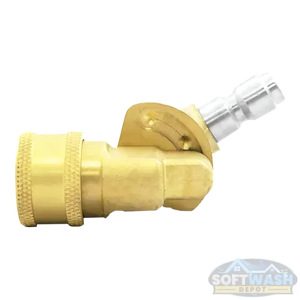 Brass Pivoting Nozzle Holder 1/4" - Versatile Solution for Pressure Washing, Soft Washing & Paver Sealing