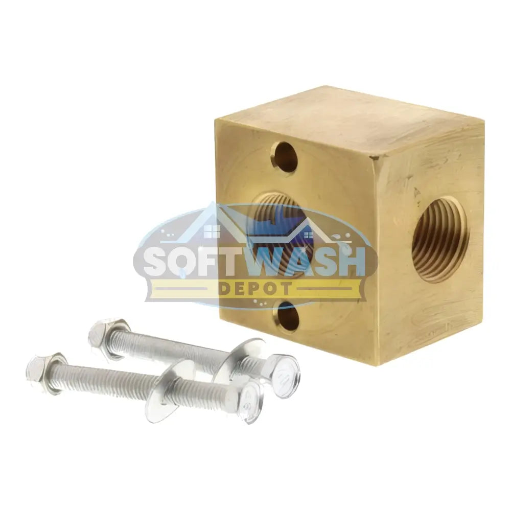 Brass Unloader Block 3/8" NPT & 1/2" NPT