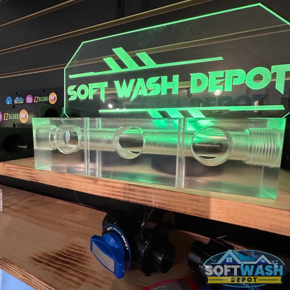 Clear Acrylic Soft Wash Mixing Manifold