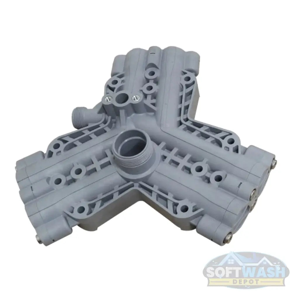 Comet New Style P40 Series Replacement Collector 10002-14670-R made from durable polypropylene for Comet P40 diaphragm soft wash pumps. - Soft Wash Depot