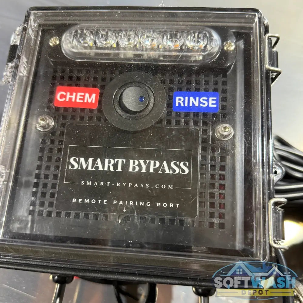 Downstream Remote Bypass - Wireless remote bypass system for soft washing and pressure washing. Includes control box, remote transmitters, actuator valve, and waterproof phone pouch. - Soft Wash Depot