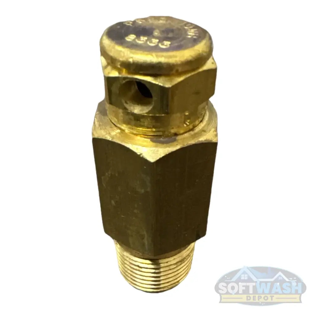 Dragon Hotbox burst disk pop-off valve, brass safety pressure relief valve with threaded male connection. - Soft Wash Depot