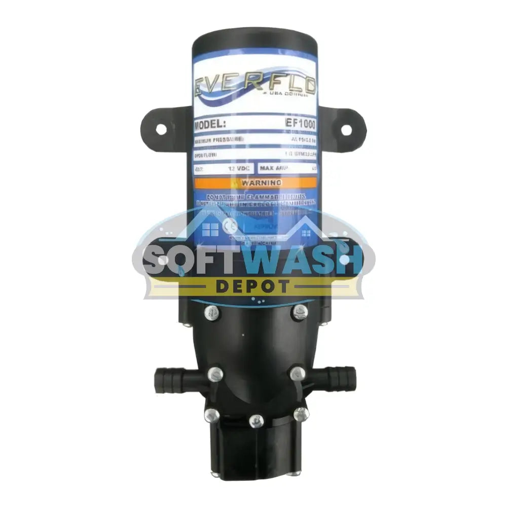 Everflo EF1000-BOX 12V Diaphragm Pump Hose Barb, 1.0 GPM, 3/8" Npt Port