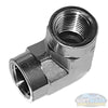 FPT x FPT 90° Steel Elbow Fitting - durable female pipe thread elbow connector made of corrosion-resistant steel for secure and leak-free 90-degree pipe connections - Soft Wash Depot.