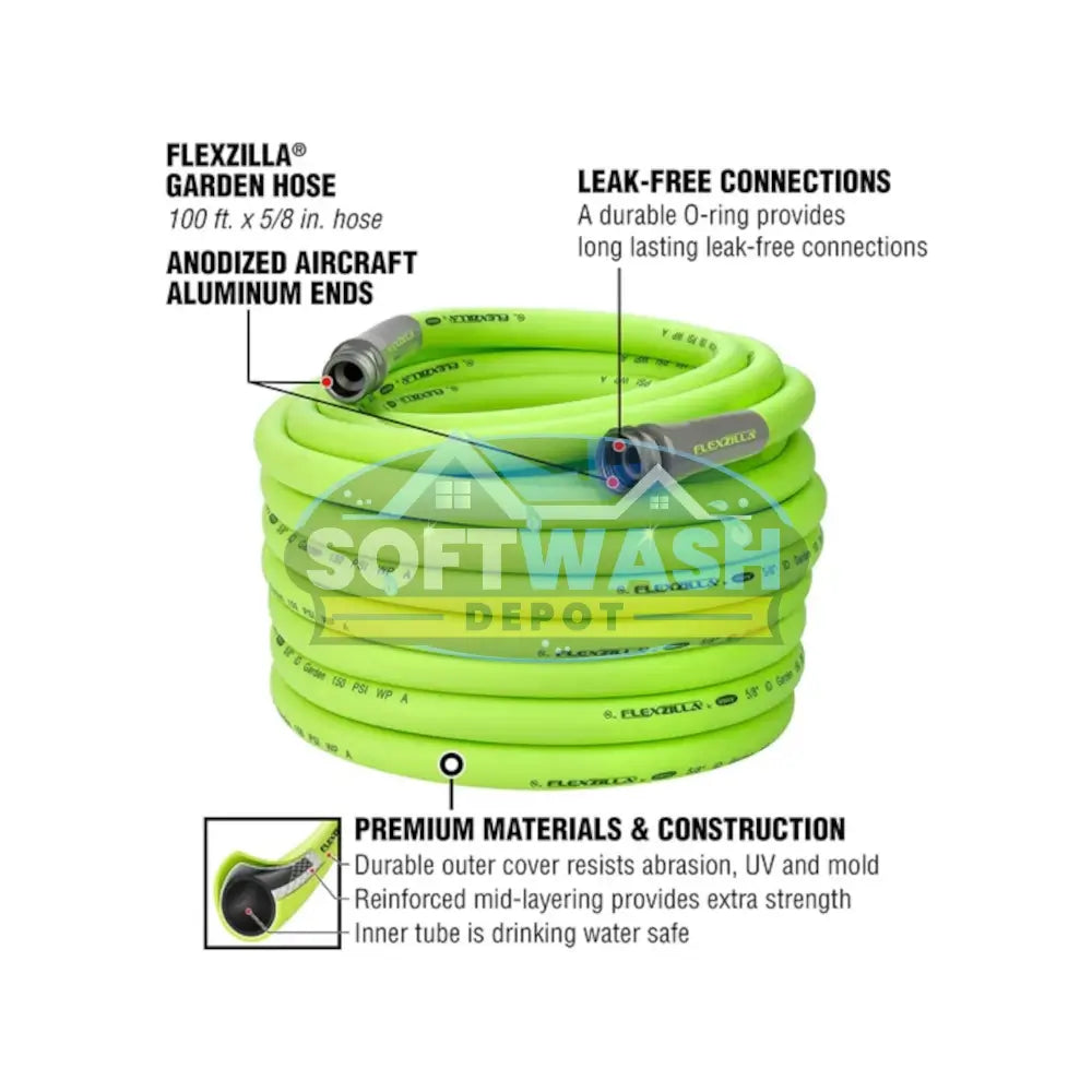 Flexzilla Garden Hose | Hybrid Polymer | 5/8" x 100' Fill Hose ZillaGreen