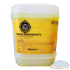 Gold Assassin heavy duty degreaser removing oil and grease from decorative concrete and stone flooring. - Soft Wash Depot