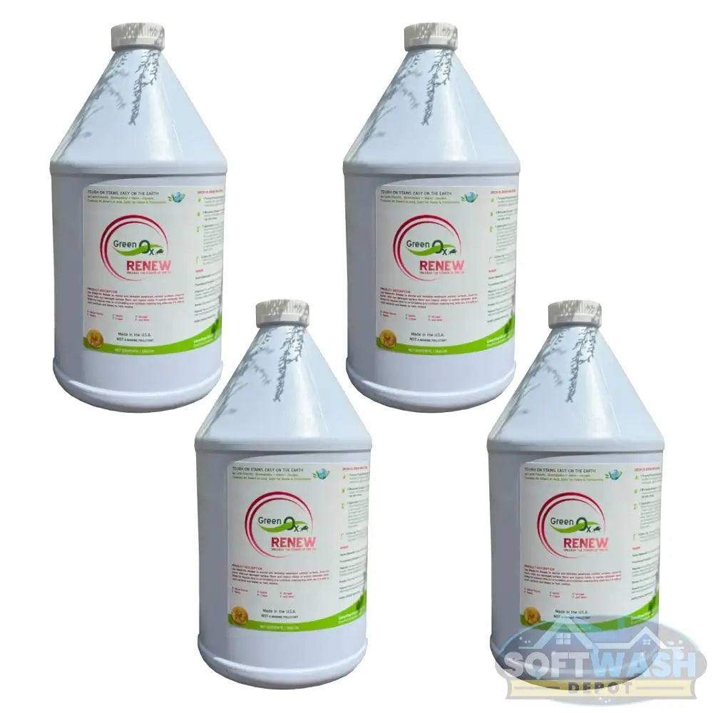Green Ox Renew 4-gallon case eco-friendly soft wash and stain remover. - Soft Wash Depot